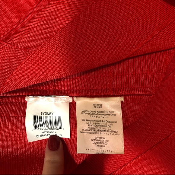 Herve Leger Sydney Flare-Skirt Bandage Dress - Picture 11 of 17